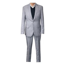 Design gray men's suit suit customized hotel housekeeper professional suit hotel professional uniform suit one button back hem double slit TR fabric CM hotel HL045 Design gray men's suit suit customized hotel housekeeper professional suit hotel professional uniform suit one button back hem double slit TR fabric CM hotel HL045